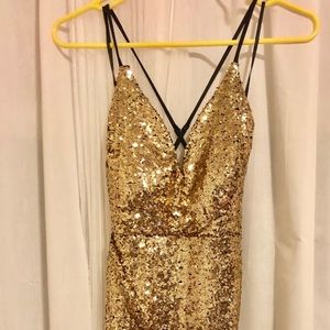 Gold Sequin Dress